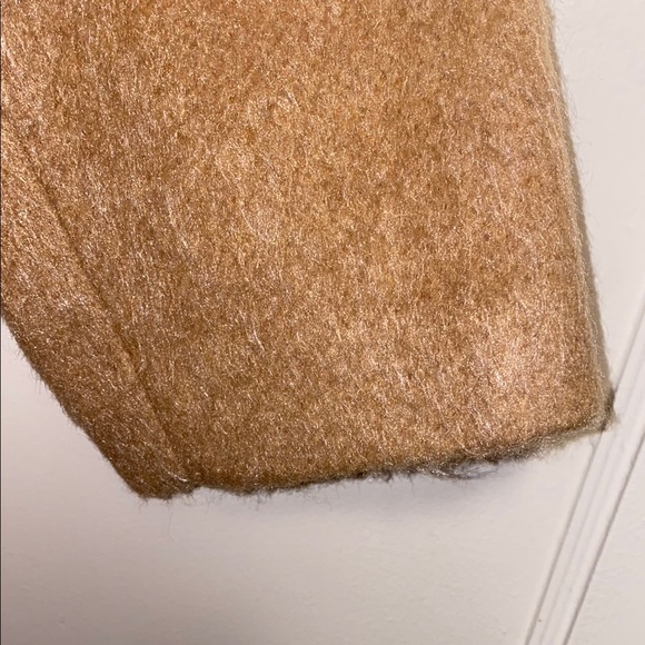 Topshop Size 6 Tan Teddy Jacket with Oversized Fit and Wide Lapels - Picture 12 of 16